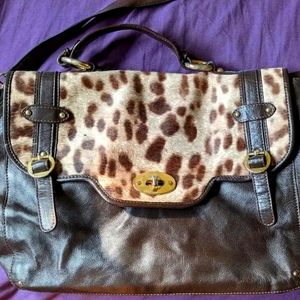 Mob wife leather satchel
